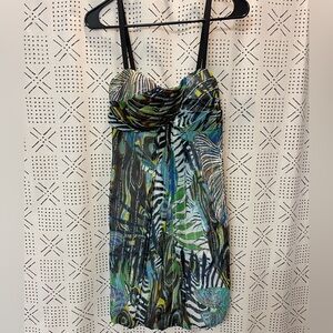 Vintage Y2K Cache multicoloured strapless mini dress